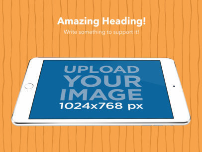 White Floating iPad in Landscape Position iOS Screenshot Generator a16036