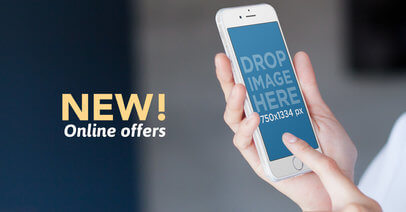 Facebook Ad - iPhone Being Held by a Female Doctor at a Hospital a16551