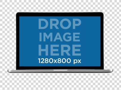 Macbook Pro Mockup Floating Over a Transparent Background a11409